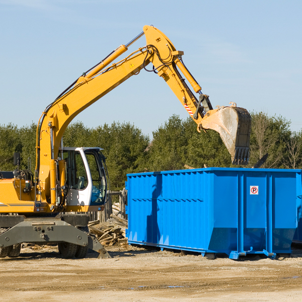 are there any restrictions on where a residential dumpster can be placed in Fackler